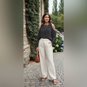 Philosophy Polka Dot Sleeveless Blouse Black White Side TieRetroVintageInspired.